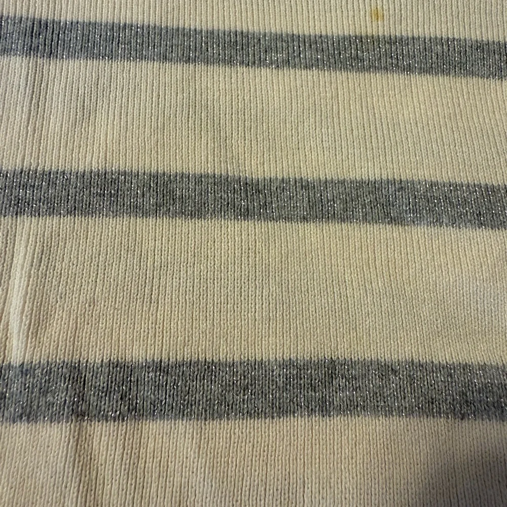 Talbots Cream Ribbed Knit Top - Picture 6 of 8